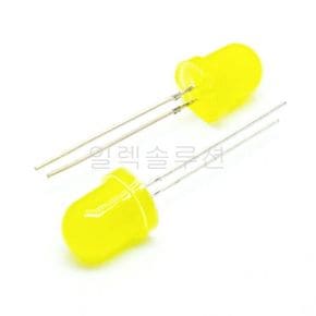 8파이 발광 다이오드 라운드 LED 옐로우 Yellow 8mm