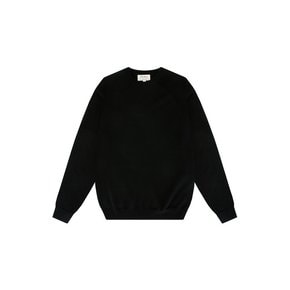 Wool soft crewneck sweater (Black)