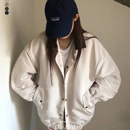 더핑크 / 루턴 빈티지 오버핏 스트링 야상 점퍼 자켓