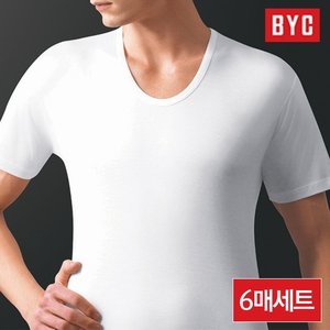 BYC 남성 순면 반팔런닝 6매