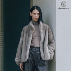 유로모피X초우즌 SAGA furs 휘메일 풀스킨 하이넥 밍크코트