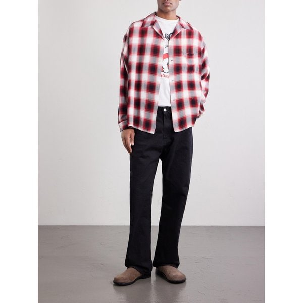 컨버터블 칼라 체크 플란넬 셔츠 46376663162962408