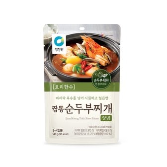 청정원 짬뽕 순두부찌개 양념 140g