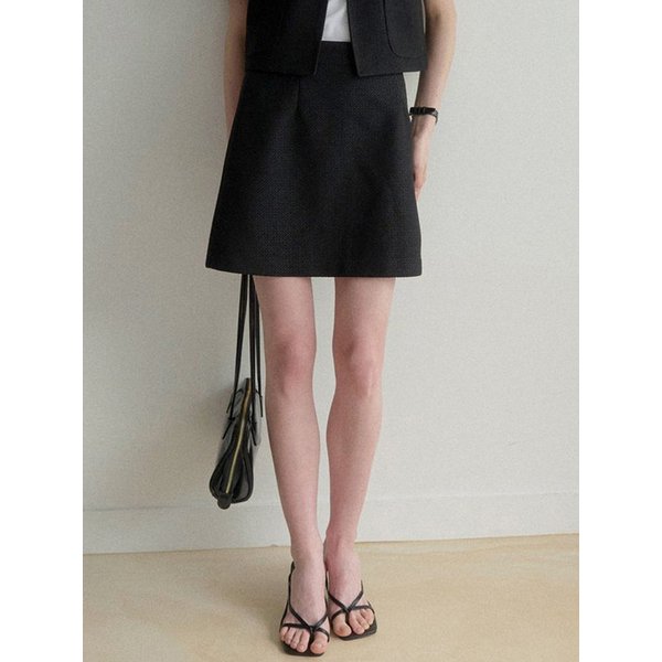 esy tweed skirt (black)