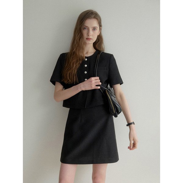esy tweed skirt (black)