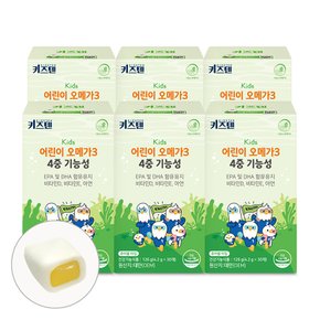 식물성 어린이 오메가3 4중기능성 DSM원료 맛있는 츄어블 젤리 4.2g x 30개, 6박스