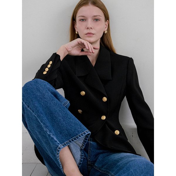 Gold button double jacket