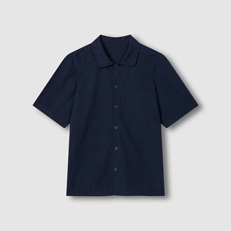 JAJU 남 소프트 시어서커 반팔 파자마 셔츠 J206201168056