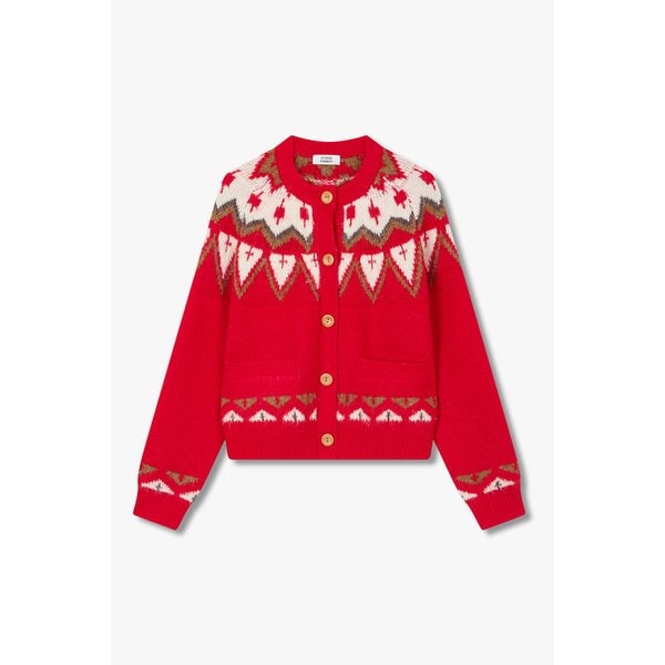 헤어리 패턴 라운드 가디건 9105451114061