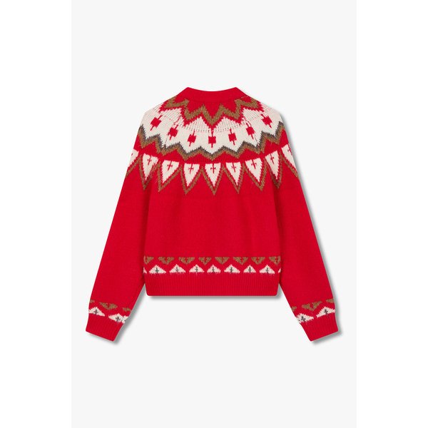 헤어리 패턴 라운드 가디건 9105451114061