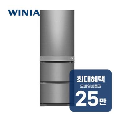 위니아 딤채 3도어 김치냉장고 418L (딥실버) WDT42ERMBD 렌탈 60개월 월 91900원