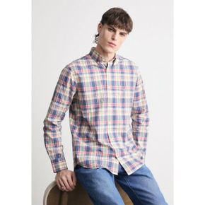 4417131 GANT CHECK SHIRT - Shirt dusty blue sea