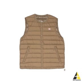 DANTON 단톤 Logo Patch Down Vest DTA0002-NNF-SAND BEIGE) (로고 패치 다운 베스트)