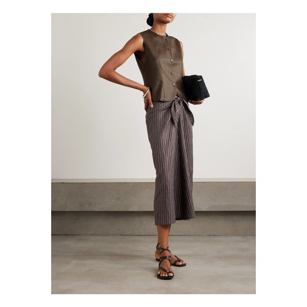 아바디아 우븐 베스트 브라운 46376663162890869