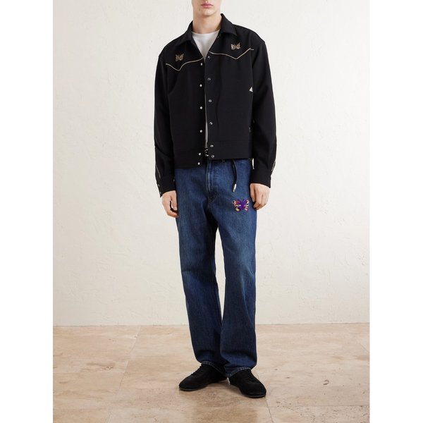 파이핑 카우보이 로고 자수 우븐 재킷 46376663162962998