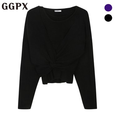 GGPX 골지 레이어드 꼬임 니트 (GOAKP051F)