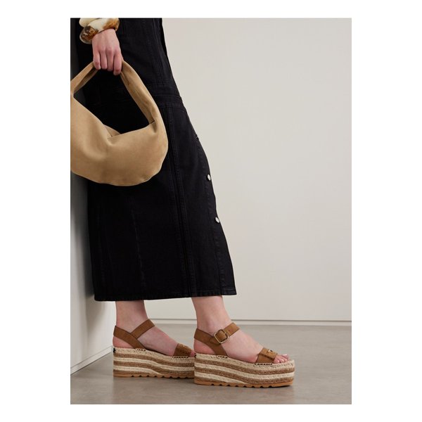 스텔라매카트니 가이아 스웨이드 플랫폼 샌들 라이트 브라운 46376663162838916