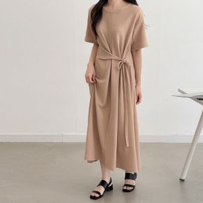 꼬임 리본 빅사이즈 롱 원피스 여름 오버핏 임부복 a116_P424988771