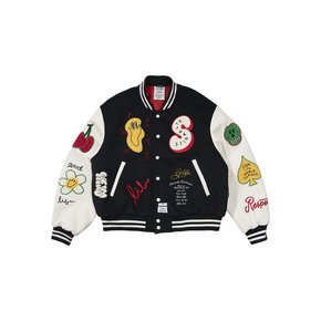 STGM OVERSIZED VARSITY JACKET BLACK