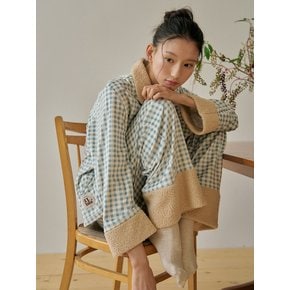 포근잠 긴팔 여성페어 코튼블루 (피치기모)