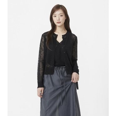플라스틱아일랜드 [SET]랩스타일 뷔스티에 탑+시스루 가디건 (PR3KG861)