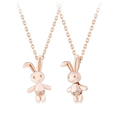 지안프랑코로띠 GIOIA Rabbit 14K골드 다이아몬드 목걸이 L4DN0315U