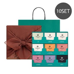 차의정원+보자기 포장 10세트(쇼핑백 포함)