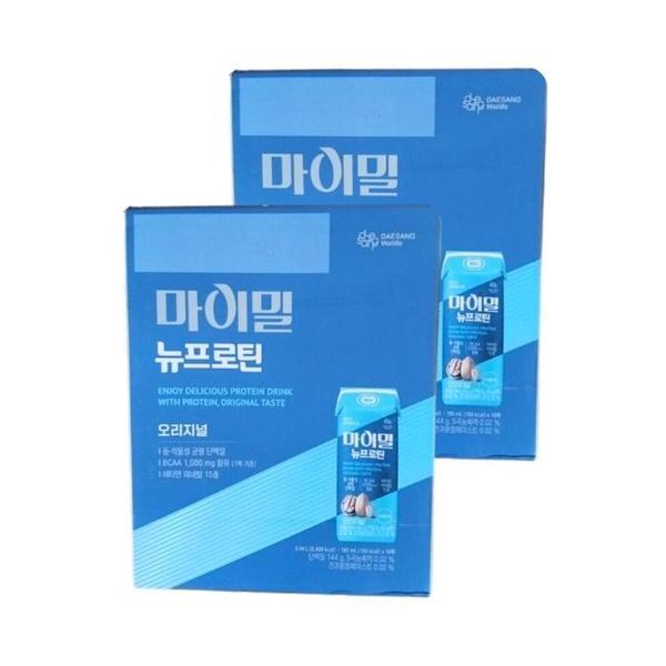 확대된 대표 마이밀 뉴프로틴 190ml 16팩 x2박스 (32입) 단백질음료(1)
