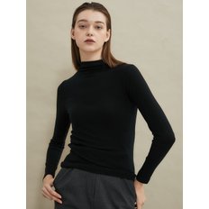 Wool Half-Turtleneck Black