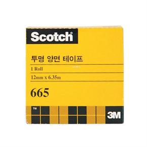 3M 투명 양면테이프 리필 665 136 12X6 35m 12개입 (S21987301)