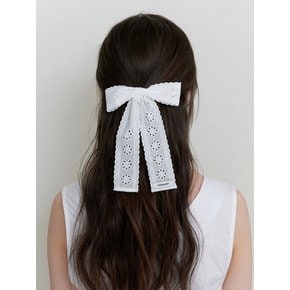 nostalgia tail ribbon pin - white