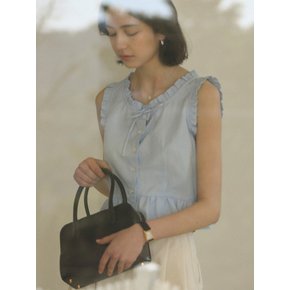 String neck sleeveless top_Sky blue