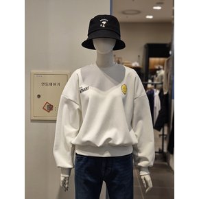 [클라이드] 여성 스마일 맨투맨 티셔츠 FOATS624F