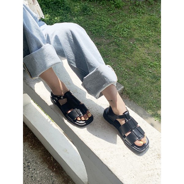 [리퍼브]me9035 signature flatform fisherman sandle 시그니처 피셔맨샌들