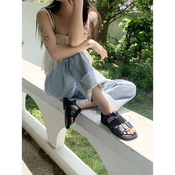 [리퍼브]me9035 signature flatform fisherman sandle 시그니처 피셔맨샌들