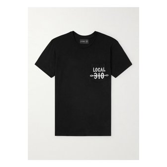 로컬어쏘리티 로컬 어쏘러티 LA 체인 로고 프린트 코튼 저지 티셔츠 블랙 1647597342871443