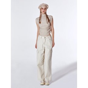 Tapered Cargo Pants (CREAM)