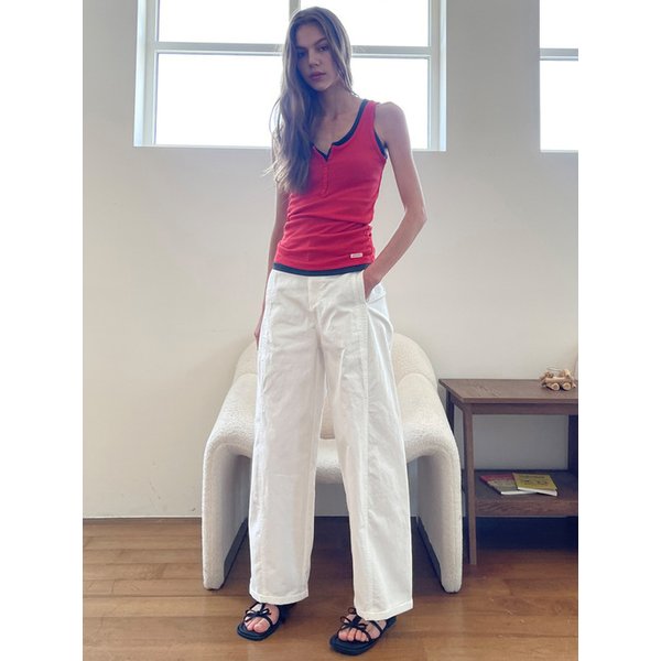 Belted Baloon Pants_White