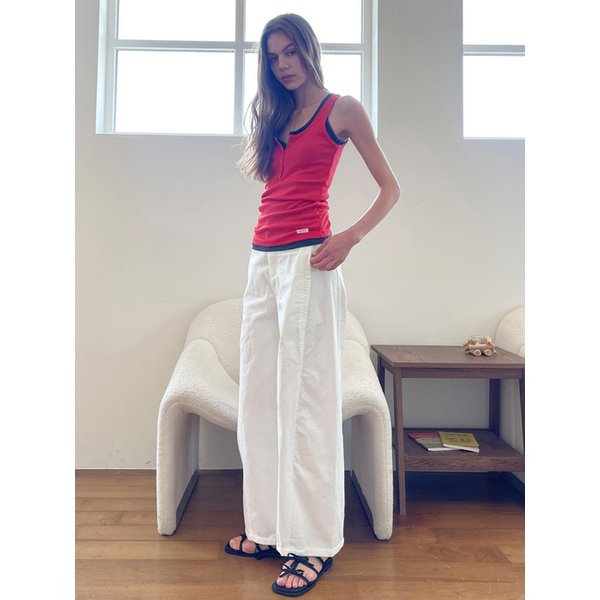 Belted Baloon Pants_White