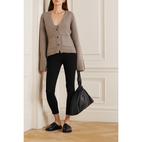 라장스 마고 크롭 하이웨이스트 스키니 진 블랙 17957409491330806