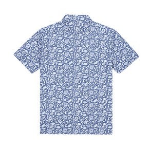 남성 플라워 프린트 반팔 티셔츠 9686GAPP_NAVY