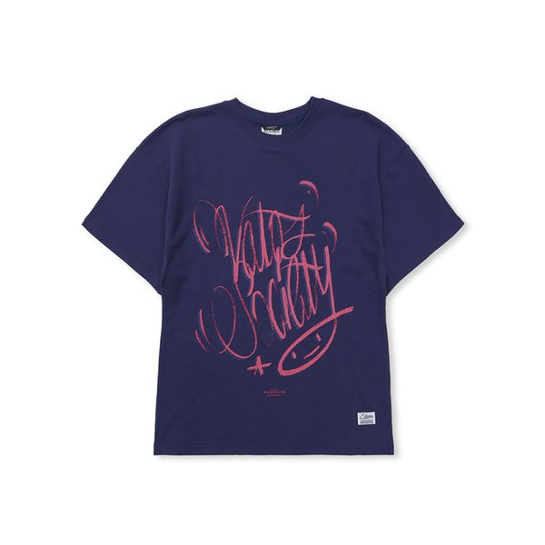 Pin Smile Semi-oversized T-shirts Purple
