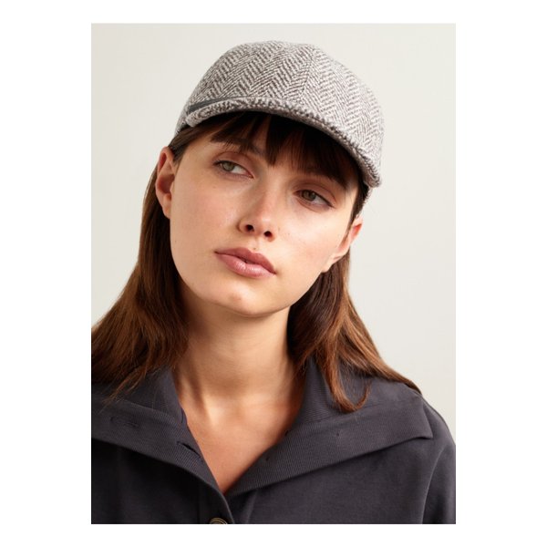 브루넬로쿠치넬리 비즈 장식 헤링본 울 혼방 트위드 캡 토프 46376663162900491