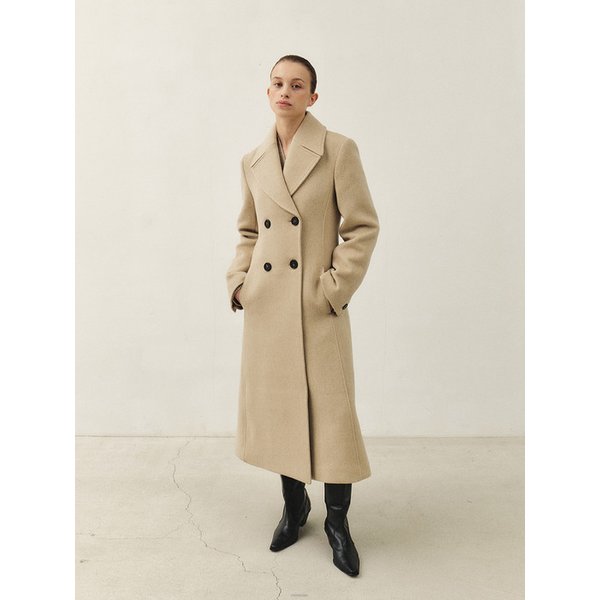 RTW CASHMERE DOUBLE LINE COAT_OATMEAL