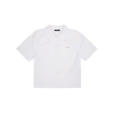 버커루 여성 코튼 절개 크롭 반팔 셔츠(B252SH603P)