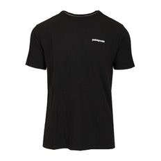[해외배송] 파타고니아 코튼 앤 리사이클 폴리에스터 로고 티셔츠 38504 BLK