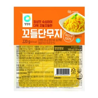  청정원 꼬들단무지 220g