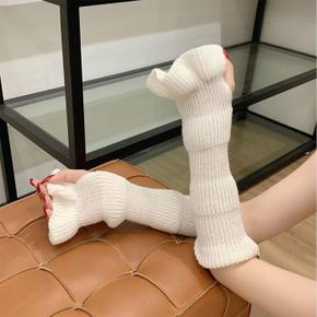 여자 외출 방한 플레어 프릴 롱 핸드워머 ERK-524