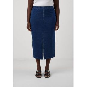 4977273 ONLY Carmakoma CARBOWIE MIDI TUBE SKIRT - Denim skirt naval academy