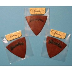 밤비 픽Bambee Pick Type2:삼각형 Thin(0.8mm) 3장 세트(대나무제・옻칠)